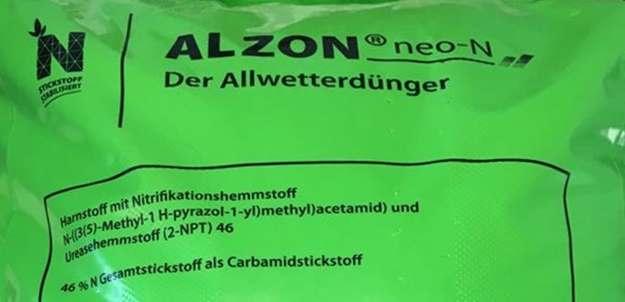 Deklaration auf einem 25 kg Sack ALZON® neo-N Deklaration auf einem 25 kg Sack ALZON® neo-N