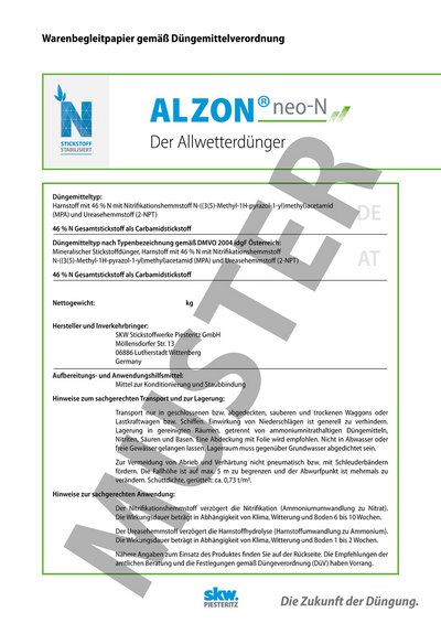 Warenbegleitpapier ALZON® neo-N 