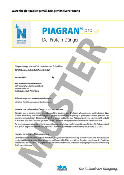 Warenbegleitpapier PIAGRAN® pro 